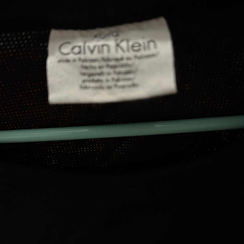 Calvin Klein Jeans Black Thermal Elbow Crew Neck Pullover Shirt Sz XL - Picture 3 of 3